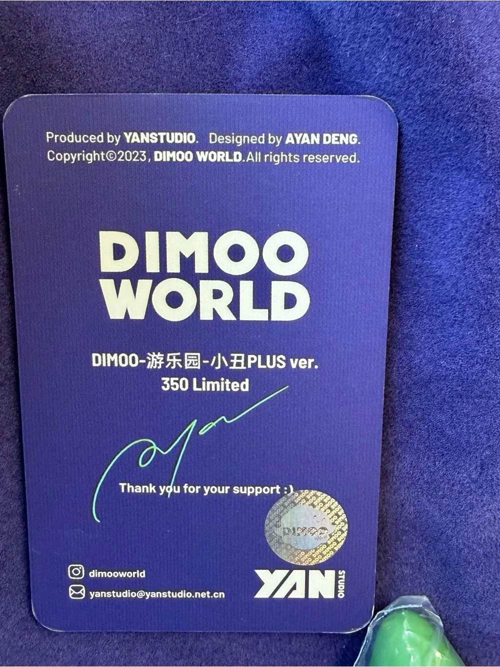 DIMOO Amusement Park Green Clown Limited Figure